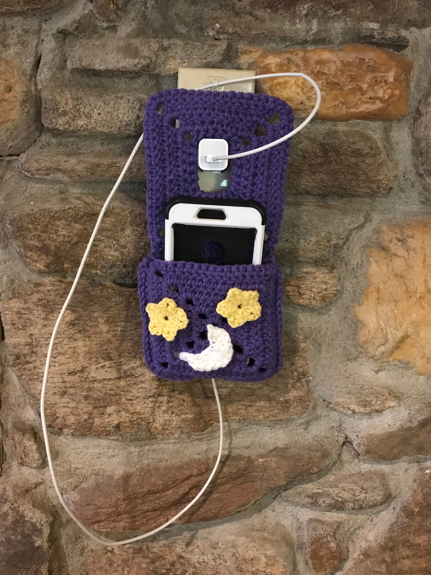 Crocheted Phone Charger Hanger/Holder